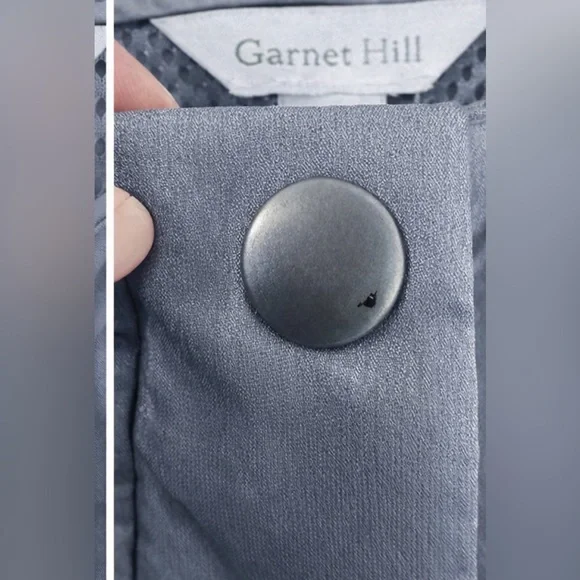 Garnet Hill Gray Lightweight Water Resistant Jacket, sz S - Picture 6 of 8